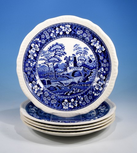 Spode blue tower 5 - tower",