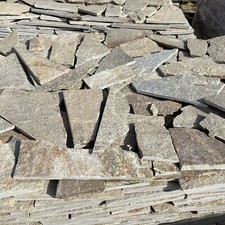 50m2POLYGONALPLATTEN GNEIS QUARZIT VERBLENDER WANDVERKLEIDUNG BRONZEBRAUN1,5-2cm