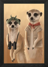 Safari Erdmännchen gerahmtes