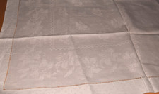 Alte Leinen Damast Tischdecke