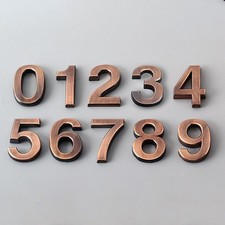 Hausnummer Schilder in Bronze mit 3D Effekt für Tür Briefkasten & Hotelzimmer