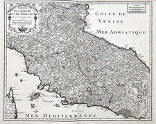 Lazio Toscana Toskana Italia Italy Italien Roma Bologna Jaillot map Karte 1721