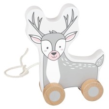 Playtive Nachziehtier Hirsch Holz Feinmotorik Fantasie