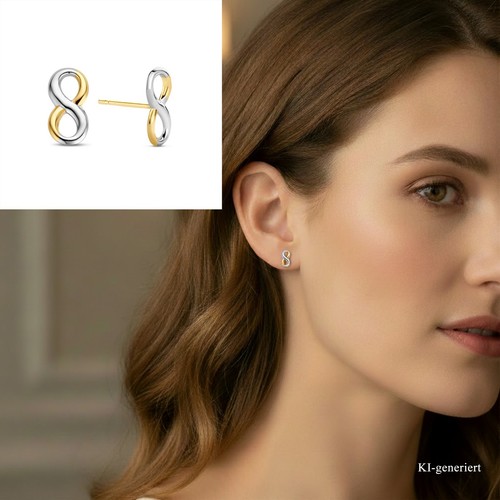 Damen ohrstecker infinity echt - damen,