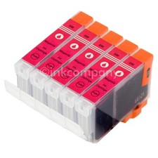 5 CANON Patronen mit Chip CLI8 magenta IP3300 IP3500 IP4200 IP4500 IP5200R MP610