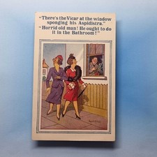 Donald McGill Comic Postkarte um 1950 Vikar Brille Aspidistra Fell Stola