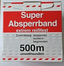 500m Rolle Absperrband - rot-weiß Flatterband - Ca 15 m fehlen