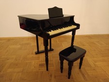 Spielzeug Kinder Piano Flügel Hocker Sitz Bank Musikinstrument schwarz