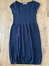 Strickkleid Schwarz Kleid Kurz Kurzarm Ausschnitt S guter Zustand