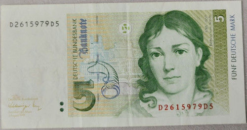 Deutsche mark geldschein - 5,