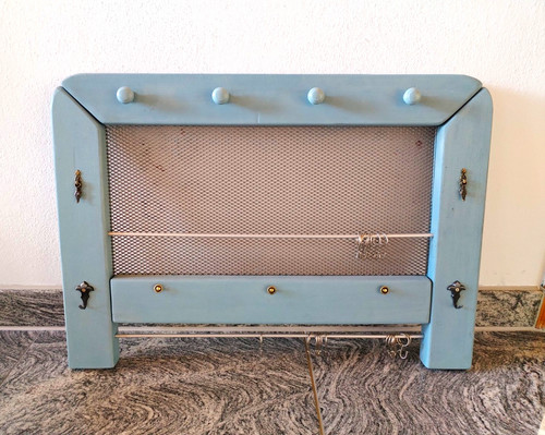 Wandgarderobe holz metall blau - holz/metall,