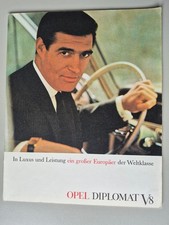 Aufwändiger grossformatiger Verkaufsprospekt Opel Diplomat A V8 08/1965