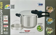 ELO Schnellkochtopf Energiespartopf PLUS Praktika  XL 6 Liter inkl. Einsatz Ø 22