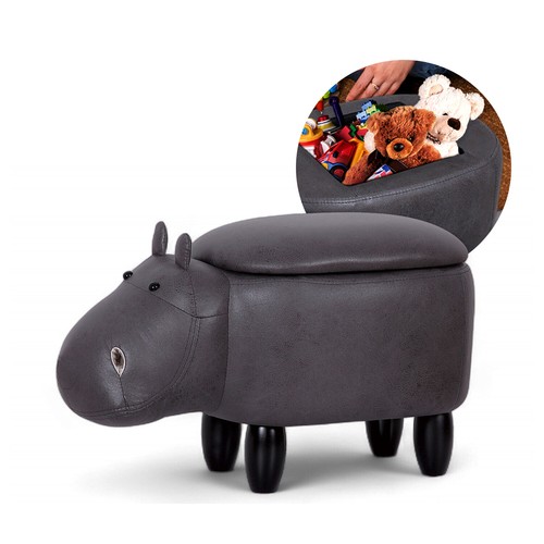 Tierhocker hippo mit stauraum - tierhocker,