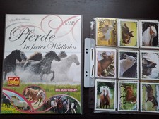 Panini PFERDE IN FREIER WILDBAHN Leeralbum und Komplettsatz Sticker
