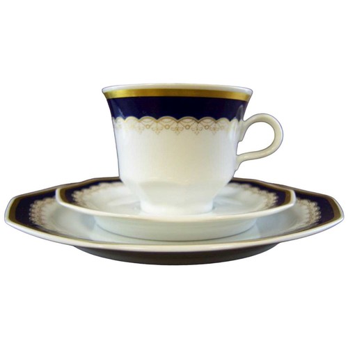 Kaffeegedeck goldrand 3tlg - goldrand,