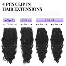 4PCS 60cm Clip in Extensions