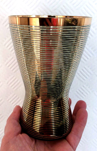 Glasvase klare goldene vase - glasvase,