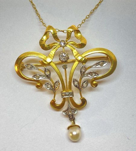 Jugendstil gold diamanten - gold,
