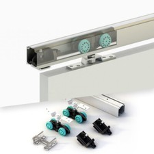 Schiebetürsystem für 1 Tür bis 60 kg Laufschiene 170 cm, Schiebetürbeschlag