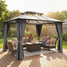 Outsunny Gartenpavillon 3,6x3m