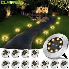 12x LED Solarleuchte Bodenstrahler Außen IP65 Gartenleuchten Garten Solarlampen
