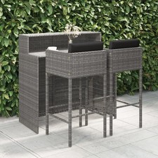 Gartenbar Set Bartisch mit 2