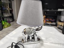 Tischlampe, Elefant, silber, Kunststoff