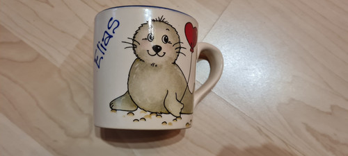 Kindertasse mit seehund name - kindertasse,