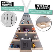 Tonie Box Tipi Zelt Regal Kinderregal Toni Magnet Aufbewahrung Hörfiguren 2676