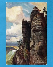 Bastei (um 1915) - Basteiaussicht - Lohmen Rathen Sächsische Schweiz - AK 86