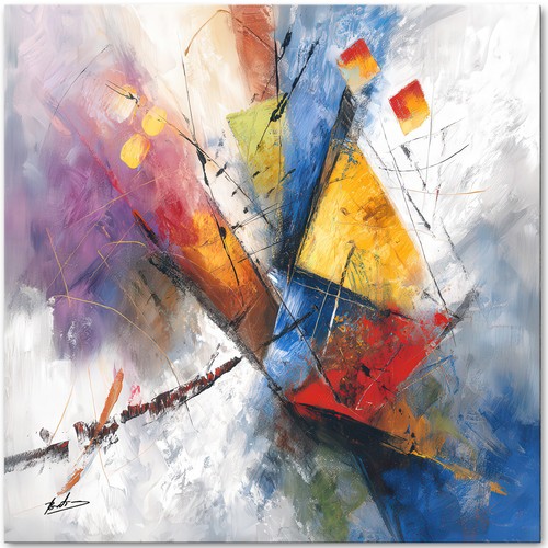 Leinwand bild bunt abstrakt - leinwand,