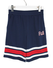 Fila Shorts Herren Kleine Blaue Trikot Atmungsaktiv SPORTS Gestreift Logo