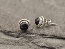 Onyx Ohrstecker 925 Silber –