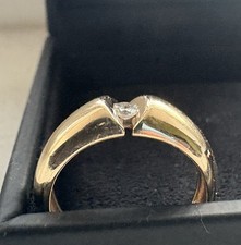 Ring Gold 585 14Kt. Gr. 60 Mit Diamant 5,5 Gramm