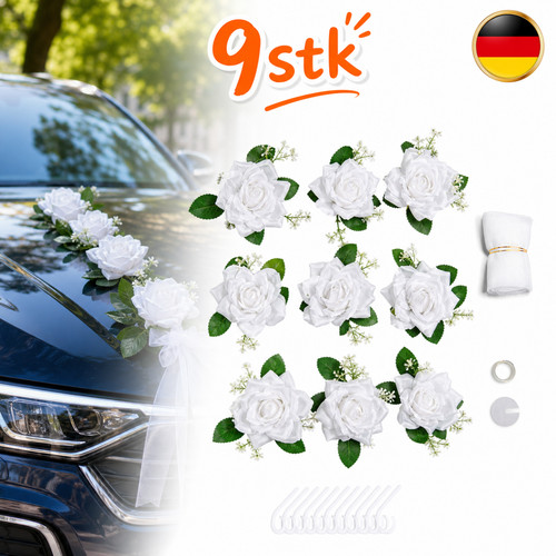 Rosen weiß autoschmuck - rosen,
