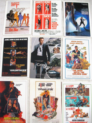 James bond postkarten - 13,