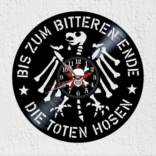 Schallplattenuhr silhouette - schallplattenuhr,