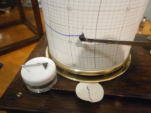Barograph metall neu - barograph, ovp