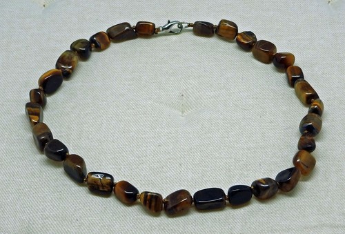 Tigerauge halskette collier - tigerauge,