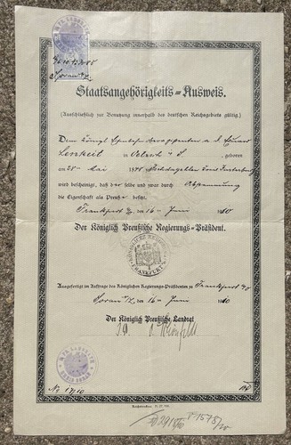 Staatsangehörigkeitsausweis