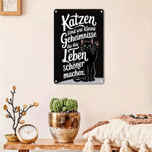 Blechschild katzen sind - katzen,