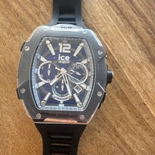 NEU Ice Watch Men's 024364 [ICE boliday] Black Blue Silver Steel Large Chrono