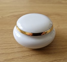 KPM Royal Porzellan Bavaria Schmuckdose Zuckerdose mit Goldrand Deckeldose