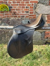 Original Kieffer Vielseitigkeitssattel inkl. Gurt, 17 Zoll, schwarz, gebraucht