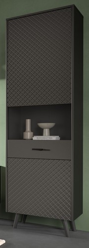 Vitrine grau matt - vitrine,