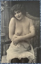 Vintage Postkarte Nackte Dame