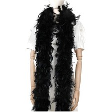 Schwarze Federboa für