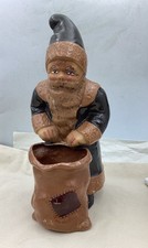antiker Pappmaché Weihnachtsmann Nikolaus Candy Container Füllbox 1920 ca. 20 cm