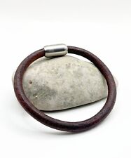 Lederarmband Herren Männer glattes Leder schmal dünn braun Geburtstagsgeschenk